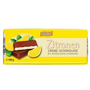 Шоколад BOHME Zitronen темный с лимонной c начинкой 100 г 1уп.х 20шт