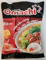 Лапша пшеничная Omachi  со вкусом говядины 81гр. Вьетнам (MASAN Omachi xot BO ham )
