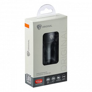 BY Зарядное устройство в авто с подсветкой 12/24 В, 100 Вт QC, PD 2*Type-c/USB-A, алюминий, пластик