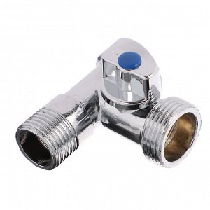 FRESSO Кран шаровой угловой трехпроходной, 1/2"х3/4"х1/2", ВР-НР-НР, хром