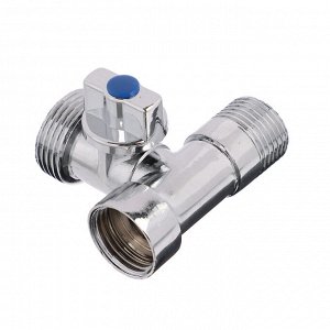FRESSO Кран шаровой угловой трехпроходной, 1/2"х3/4"х1/2", ВР-НР-НР, хром