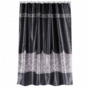 VETTA Шторка для ванной, с утяжелителем, полиэстер, 80 г/м2, 180х180 см, Орнамент, 613