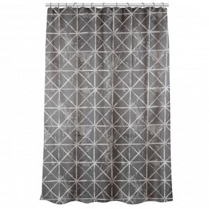 VETTA Шторка для ванной, с утяжелителем, полиэстер, 90 г/м2, 180x180см, Геометрия, 615