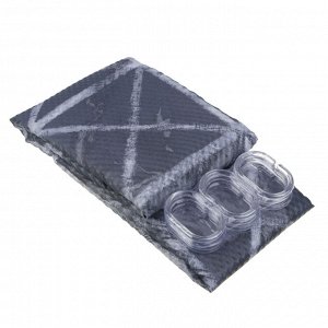 VETTA Шторка для ванной, с утяжелителем, полиэстер, 90 г/м2, 180x180см, Геометрия, 615