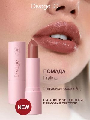 Divage Помада для губ кремовая Praline тон 14 tender dreams красно-розовая
