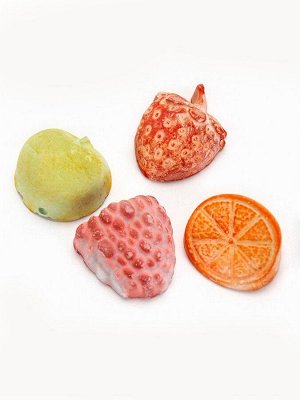 Минеральный камень «Пижон» для грызунов, фрукты, набор из 4 шт., 18 г