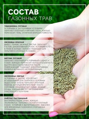 Газонная травосмесь «Гном», 5 кг