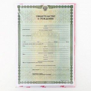 Папка для свидетельства о рождении «Наша доченька», 23x17 см