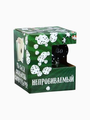 Стакан для виски «Покер», с фишкой и кубиком, 250 мл