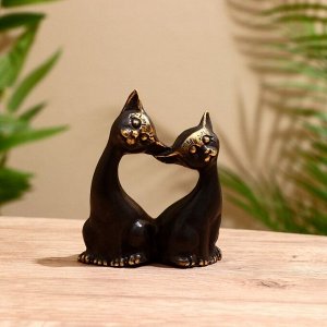 Сувенир «Сладкая парочка кошек», 7.5x3.5x9 см, бронза