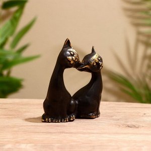 Сувенир «Сладкая парочка кошек», 7.5x3.5x9 см, бронза