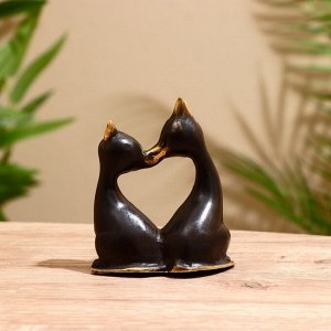 Сувенир «Сладкая парочка кошек», 7.5x3.5x9 см, бронза