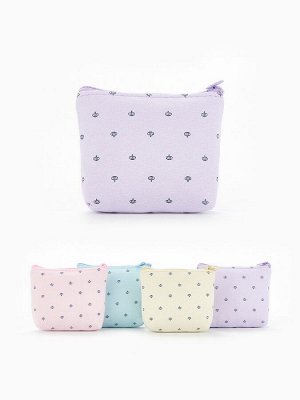 Кошелёк-монетница на молнии, 11.5x3x8.5 см, с принтом, МИКС