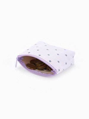 Кошелёк-монетница на молнии, 11.5x3x8.5 см, с принтом, МИКС