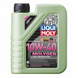 Масло моторное Liqui Moly Molygen New Generation 10w40, синтетическое, API SL, ACEA A3/B4, универсальное, 1л, арт. 9059 (9955)