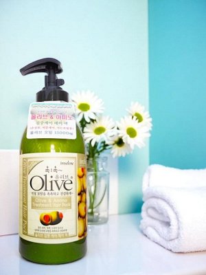 Кондиционер для волос / маска OLIVE с экстрактом оливы и аминокислотами, 1000 мл. Корея