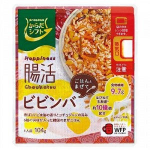 Karada Shift Happiness Chokatsu Gohan Bibimbap - готовая смесь для приготовления риса пибимпап с клетчаткой и пробиотиками