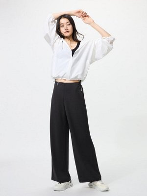 UNIQLO - брюки прямого кроя из креп-джерси, увеличенная длина - 09 BLACK
