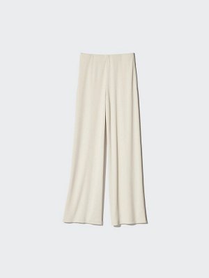 UNIQLO - брюки прямого кроя из креп-джерси, увеличенная длина - 39 DARKBROWN