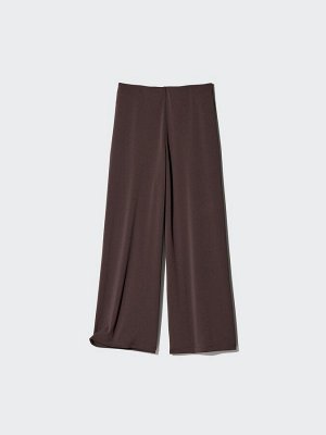 UNIQLO - брюки прямого кроя из креп-джерси, укороченная длина - 68 BLUE