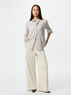 UNIQLO - брюки прямого кроя из креп-джерси, увеличенная длина - 30 NATURAL