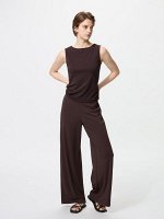 UNIQLO - брюки прямого кроя из креп-джерси, увеличенная длина - 39 DARKBROWN