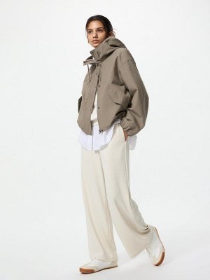 UNIQLO - брюки прямого кроя из креп-джерси, укороченная длина - 30 NATURAL