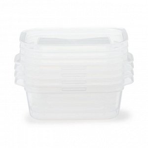 MUJI Microwaveable Food Container with Lid – Набор контейнеров для еды, 180 мл, 4 шт.