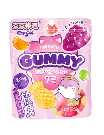 Мармелад в форме фруктов Fruit Platter Gummy вкус фруктов Guangdong, 50 гр из Китая