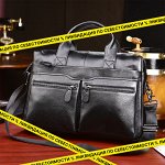 Сумка мужская для ноутбука и документов А4, натуральная кожа