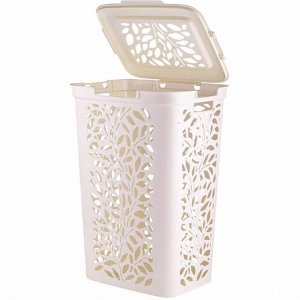Корзина 40,0л для белья [LEAVES] МОЛОЧНЫЙ