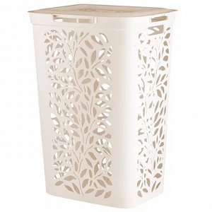 Корзина 40,0л для белья [LEAVES] МОЛОЧНЫЙ