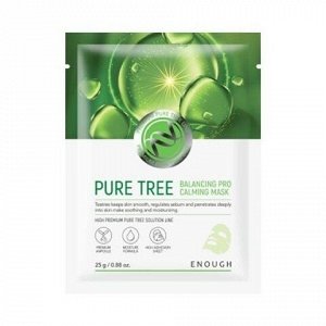 ENOUGH Тканевая маска с экстрактом чайного дерева для жирной и проблемной кожи Pure Tree Balancing Pro Calming Mask