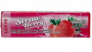 Резинка жевательная Strawberry "Клубника"  Thai Lotte 13,5 гр из Таиланда