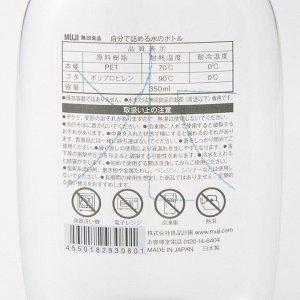 MUJI Refillable Water Bottle – Многоразовая бутылка для воды, 330 мл