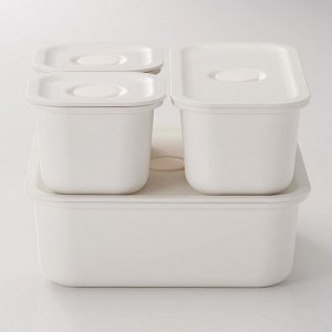 MUJI Polypropylene Lunch Box with Valve – Контейнер-бенто с клапаном, белый, 70 мл
