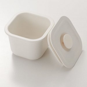 MUJI Polypropylene Lunch Box with Valve – Контейнер-бенто с клапаном, белый, 70 мл