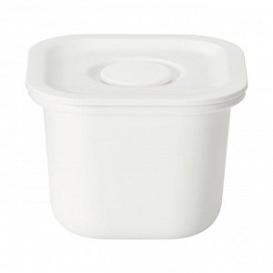 MUJI Polypropylene Lunch Box with Valve – Контейнер-бенто с клапаном, белый, 70 мл