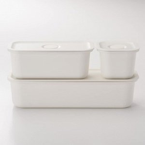 MUJI Polypropylene Lunch Box with Valve – Контейнер-бенто с клапаном, белый, 175 мл
