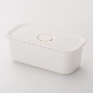 MUJI Polypropylene Lunch Box with Valve – Контейнер-бенто с клапаном, белый, 175 мл