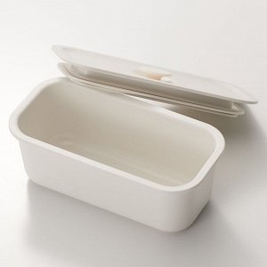 MUJI Polypropylene Lunch Box with Valve – Контейнер-бенто с клапаном, белый, 175 мл