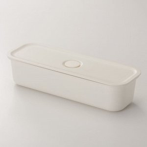 MUJI Polypropylene Lunch Box with Valve – Контейнер-бенто с клапаном, белый, 320 мл