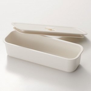 MUJI Polypropylene Lunch Box with Valve – Контейнер-бенто с клапаном, белый, 320 мл