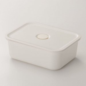 MUJI Polypropylene Lunch Box with Valve – Контейнер-бенто с клапаном, белый, 325 мл