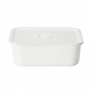 MUJI Polypropylene Lunch Box with Valve – Контейнер-бенто с клапаном, белый, 325 мл