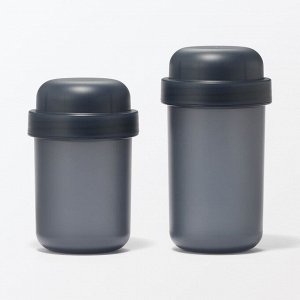 MUJI Lunch Capsule with Topping Cup (Black) – ланч-бокс с дополнительной чашей, чёрный