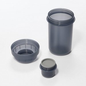 MUJI Lunch Capsule with Topping Cup (Black) – ланч-бокс с дополнительной чашей, чёрный