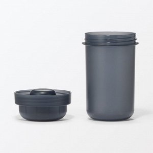 MUJI Lunch Capsule with Topping Cup (Black) – ланч-бокс с дополнительной чашей, чёрный