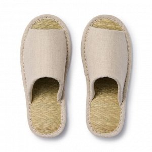 MUJI Igusa Open-toe Slippers – домашние тапочки с открытым носком из японского тростника