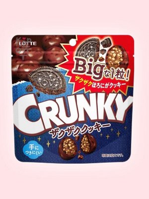 Шоколад Кранки хрустящий Big Pouch большой пакет "Хрустящее печенье", Lotte 72 гр из Японии